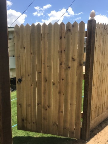 Rycan Retaining and Earthworks Treated Pine Timber Gate with Steel Frame