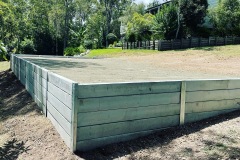 Rycan Retaining and Earthworks Concrete Sleeper Retaining Wall Shed Slab