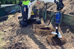 Rycan Retaining and Earthworks Mini Excavator Post Holes