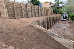 Rycan Retaining and Earthworks Timber Retaining Wall